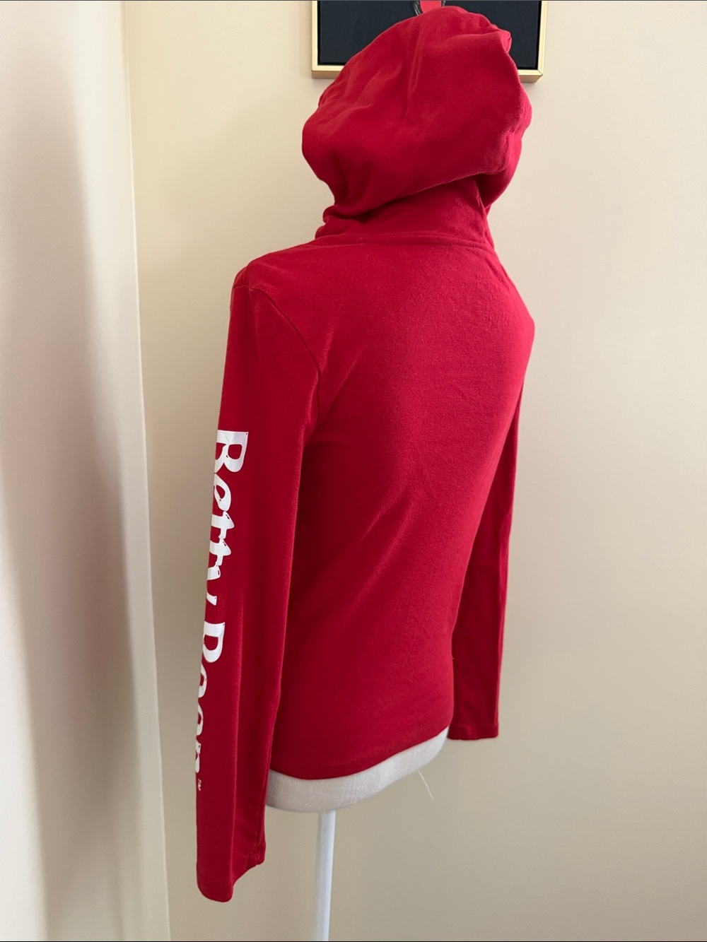 Betty Boop Red Long Sleeve Hoodie with Cherry Graphic - Picture 9 of 12